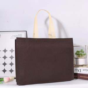 Sac de courses personnalisé en non-tissé, grand format, bleu marine, version horizontale, imperméable - Product Image 2