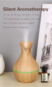 Mini humidificateur USB 130 ml à effet bois avec diffuseur d'arômes pour usage domestique - Product Image 4
