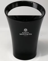 Seau à glace en plastique acrylique personnalisé pour champagne et bière, pour l'intérieur