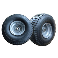 Roue gonflable en caoutchouc de grande taille 20x10.00-8, moyeu métallique, motif pelouse, capacité de charge de 100 à 200 kg, garantie 1 an