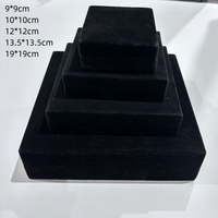 3pcs 4pcs 40mm Coins Gift Box Customize Color Square Velvet Coin Box Big Size Medal Badge Box