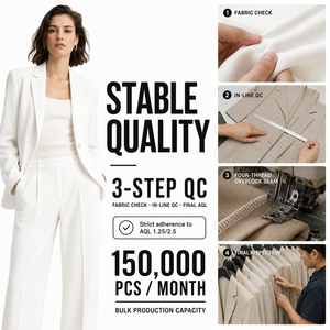 Fabricante de Blazers Personalizados para Mujer, Ropa Femenina, Conjuntos, Prendas de Vestir, Estilo de Vida, Ropa Urbana, Diseño de Lujo a Medida - Product Image 4