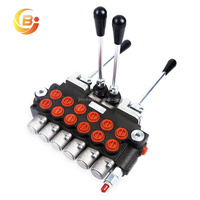 Vanne de commande hydraulique monobloc Junbao P40 40L-Min à 6 bobines avec 2 joysticks à rappel par ressort, livraison rapide pour tracteur et excavatrice