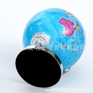 Globo Terráqueo en Inglés de la Serie Azul/Blanco con Base Metálica Electrochapada, Tamaño Mediano, Equipo de Enseñanza para Estudiantes, Material Didáctico para el Aula - Product Image 4