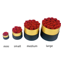 Boîte de roses éternelles préservées en gros, faites à la main, pour la fête des mères et la Saint-Valentin