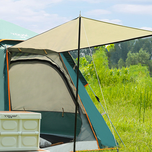 خيمة تخييم كبيرة للاستخدام الخارجي تتسع لـ <span class=keywords><strong>2</strong></span>-4 أشخاص، ذات طبقتين، مناسبة لجميع الفصول، تفتح تلقائيًا، مقاومة للماء، محمولة للرحلات والنزهات - Product Image 2