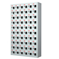 Casier de recharge sécurisé pour téléphones portables en acier inoxydable moderne à 60 portes pour gymnases, écoles, supermarchés, hôpitaux.
