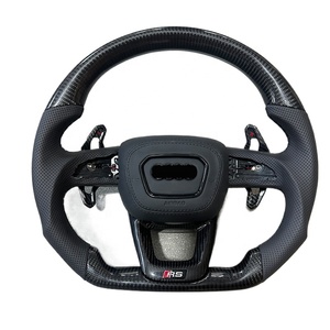 พวงมาลัยคาร์บอนไฟเบอร์สำหรับรถ <span class=keywords><strong>Audi</strong></span> Q3 <span class=keywords><strong>SQ3</strong></span> RSQ3(2020-2025) ใหม่พวงมาลัยคาร์บอนฐานแบน - Product Image 5