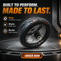 Ensemble de roues Supermoto Light Bee Talaria X New 17'' JY-Z03110020-10, jantes en alliage d'aluminium aérospatial noir/argent, modification de course