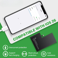 Nouvelle batterie Li-Ion authentique de remplacement iOS26, 0 cycle, pour iPhone 13, batterie de téléphone portable authentique