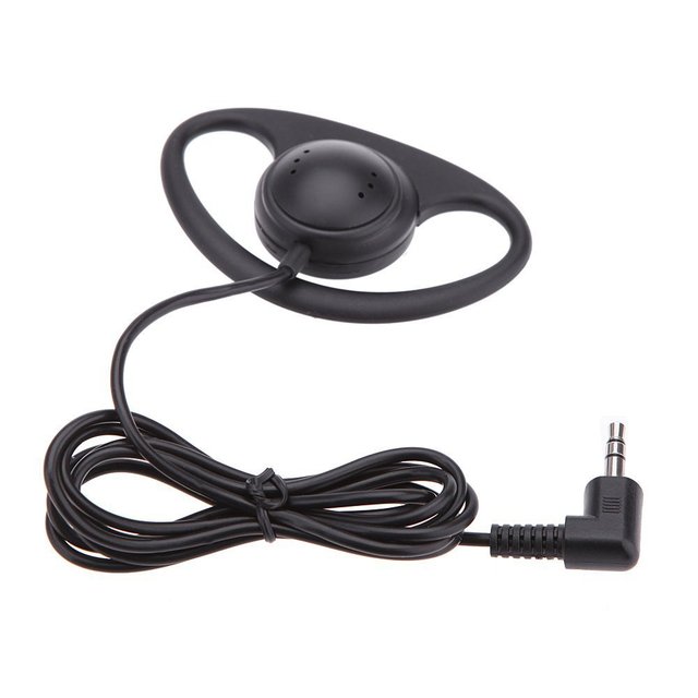 Music earbuds 1.2M tour guide driver use system d shape wired 3.5mm/35mm wired single side ear hook single use earphones