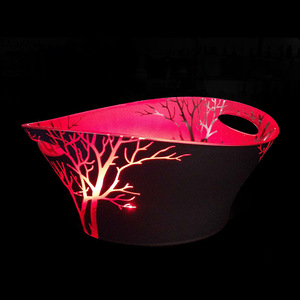 Refroidisseur de glace personnalisé premium 8l lumière led lumineuse acrylique métal PP ABS support pour bac à glace baril bol vodka seau à glace - Product Image 2