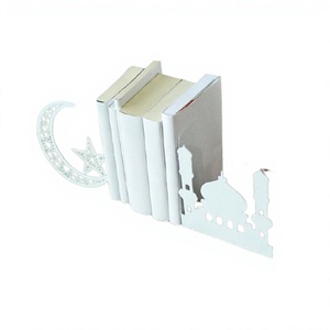 Trending Design <b>Bookends</b> White Color Metal <b>Bookends</b> Mosque Moon Shape Customized Size <b>Bookends</b> For Library Use - Product Image 1