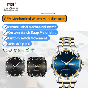 Orologio al Quarzo da Uomo Tevise T12, Personalizzabile OEM, <span class=keywords><strong>Quadrante</strong></span> <span class=keywords><strong>Verde</strong></span> con Diamanti di Lusso - Product Image 1