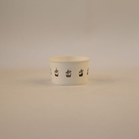 Gobelet en papier kraft à paroi unique avec logo personnalisé Récipients de crème glacée biodégradables et imperméables pour soupe au yaourt avec couche de peinture à usage unique