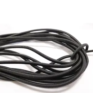 3Mm 4Mm 5Mm Gevlochten Elastische Sterke Stretch Bungee Elastiek Zwarte Ronde Elastische Latex 1/8 Elastische