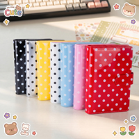 Organizador de Cuaderno A6 Rojo con Diseño de Puntos, Carpeta de Cuero PU con Sobres para Efectivo y Hojas de Planificación de Presupuesto para Ahorrar Dinero