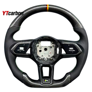 Pièces automobiles YTcarbon pour E-<span class=keywords><strong>Pace</strong></span> F-<span class=keywords><strong>Pace</strong></span> <span class=keywords><strong>I</strong></span>-<span class=keywords><strong>Pace</strong></span> XE XF, accessoires intérieurs de voiture, style racing, volant personnalisé en fibre de carbone véritable - Product Image 1