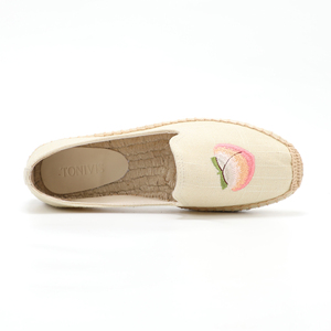 Chaussures en toile à enfiler OEM/ODM entièrement personnalisables, décontractées, respirantes, en toile, à bout rond, pour femmes, en <span class=keywords><strong>jute</strong></span> - Product Image 4