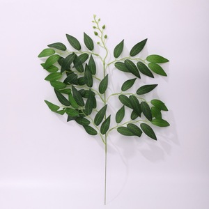 Feuilles d'eucalyptus artificielles Wen Hope, vertes, à tige unique, en soie, pour décoration intérieure, murale, accessoires de photographie - Product Image 3