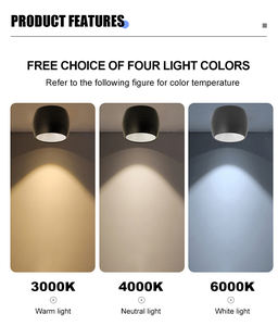 Haute qualité 7w hôtel rond monté en surface commercial moderne haute transmittance CoB cource led downlight - Product Image 6