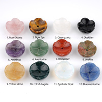 Tempat Dupa Kristal Agate Alami Berukir Motif Bunga, Alas Dupa Kristal, Penyangga Dupa Aromaterapi untuk Meja, Dekorasi Rumah