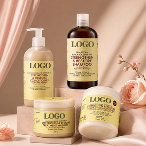Private Label Vegan Peppermint Coconut Hibiscus Curly Hair Anti-Frizz Leave-In Curl Enhancing <b>Smoothie</b> Cream Hair Care Kit OEM - Product Image 1