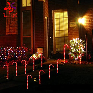 옥외 크리스마스 훈장 거대한 사탕 지팡이 LED 조각품 옥외 크리스마스 전시 3d 사탕 지팡이 주제 빛 - Product Image 5