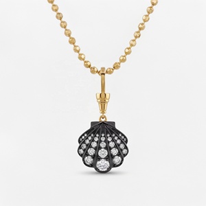 Pendentif en argent sterling 925 plaqué or 18 carats avec zircon cubique - Product Image 2