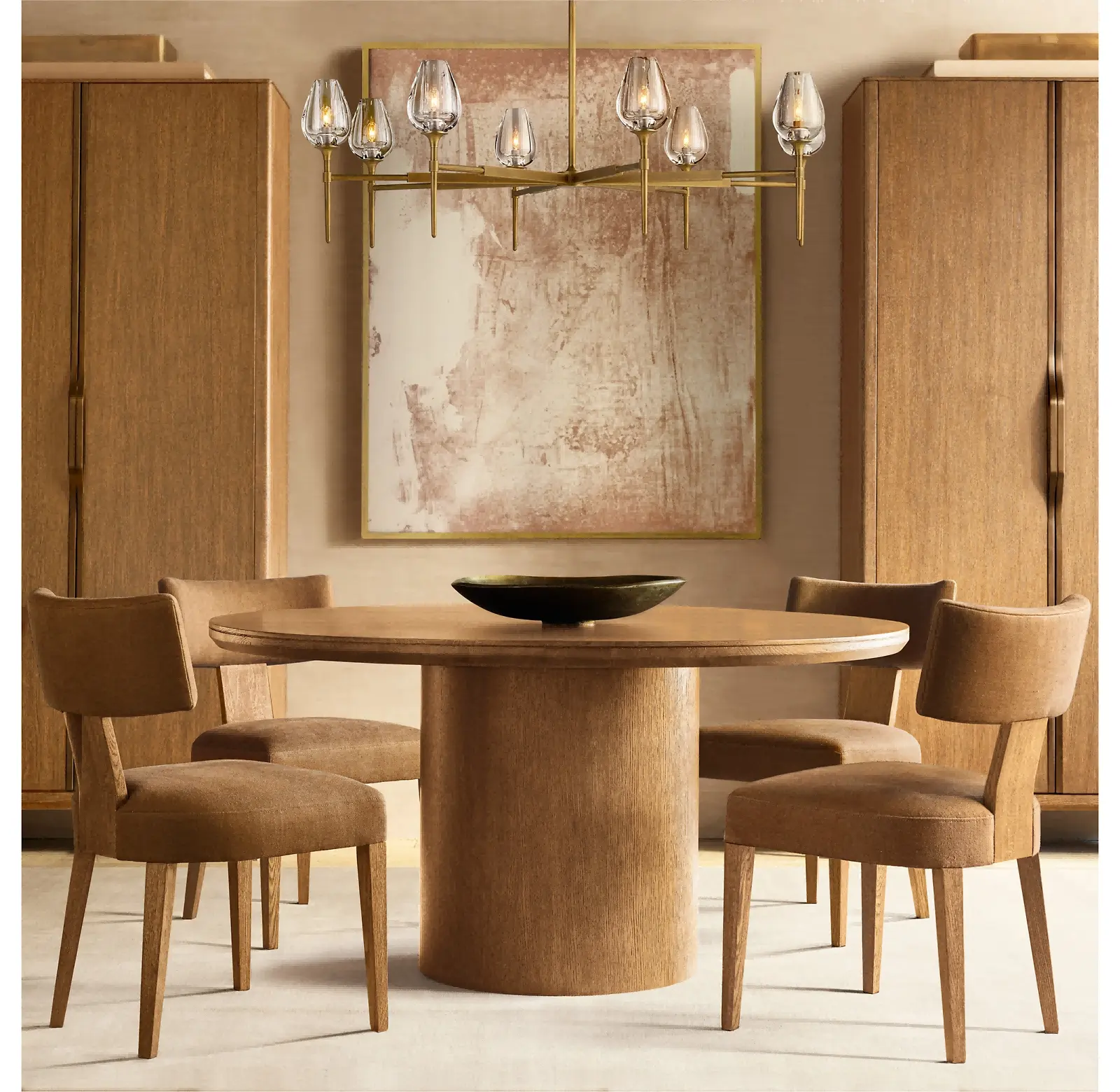 Magnifique meuble contemporain bien fait ensemble d'armoires de salon avec rangement en bois massif