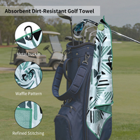 Serviette de golf magnétique Eastsunshine en microfibre imperméable à séchage rapide avec logo personnalisé, mousqueton, broderie, sublimation, OEM