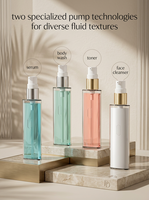 Ensemble de 4 flacons de voyage anti-fuite, flacons pulvérisateurs rechargeables, distributeurs à pompe, contenants de toilette pour les voyages d'affaires et le camping