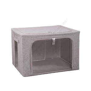 Organizadores de Ropa de Tela Proins al por Mayor, Contenedores de Almacenamiento de Lino de Gran Capacidad con Diseño de Ventana Grande - Product Image 3