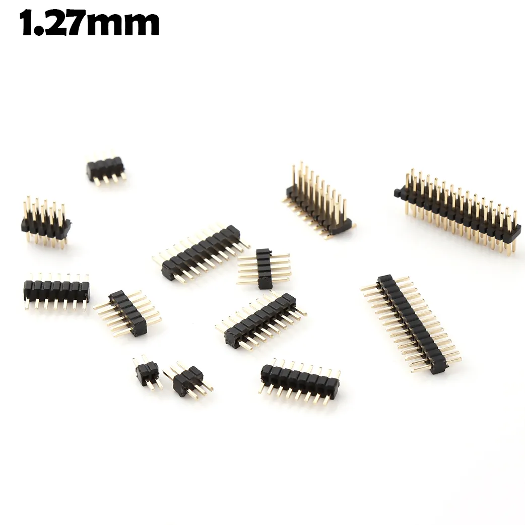 Passo 1.27mm Singola Fila Doppia Fila Verticale Curvo 2x15pin presa pin intestazione di Pin di Connettore Basetta