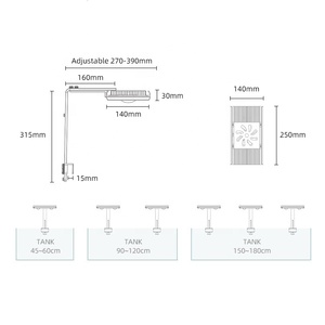 수족관 식물 탱크 앱 제어 스포트라이트 RGB 풀 스펙트럼 지능형 조명 - Product Image 4