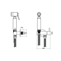 En gros Douchette WC Shattaf avec Robinet d'Angle, Tuyau Flexible, Support Mural, Accessoire Sanitaire de Salle de Bain