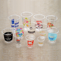 LOKYO Gobelets à Jus Personnalisés en Gros avec Logo, Diamètre 90mm, en PP Transparent, Forme en U, pour Bubble Tea Boba, Gobelet en Plastique Jetable