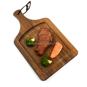 WDF Fábrica al por mayor de bambú personalizado Platos <span class=keywords><strong>Pizza</strong></span> Palas <span class=keywords><strong>Pizza</strong></span> Platos de madera Durable de madera <span class=keywords><strong>Pizza</strong></span> Peel con mango - Product Image 4