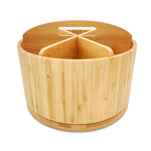 <span class=keywords><strong>Organisateur</strong></span> de <span class=keywords><strong>bureau</strong></span> en bambou avec 6 compartiments en bois Porte-<span class=keywords><strong>crayon</strong></span> rotatif Compartiments <span class=keywords><strong>organisateur</strong></span> de maquillage - Product Image 1