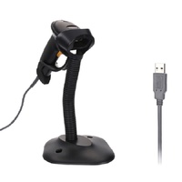 Escáner de Código de Barras Láser 1D MINJCODE MJ2806AT con Soporte Ajustable, Lector de Códigos de Barras USB para Logística de Fábrica, para Inventario