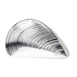 Women Fashion Shell <b>Clutch</b> Purse Elegant Stripe Evening Bag Detachable Chain Hang Bag for Wedding Guest <b>Bridesmaid</b> - Product Image 4