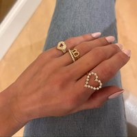 Bagues ajustables en forme de cœur pour femmes et filles, bijoux de mode pour fêtes et mariages, collection 2026