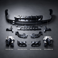 Nouveau kit carrosserie style AMG GLC43 pour GLC W/C253 2016-2023 Facelift, embouts d'échappement quadruples ronds/carrés, ajustement OEM