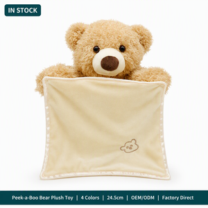 Vente en gros d'<span class=keywords><strong>ours</strong></span> en peluche Peek a Boo, jouet musical interactif, cadeau pour bébé, logo personnalisé, EN71 CE CPC OEM ODM - Product Image 1