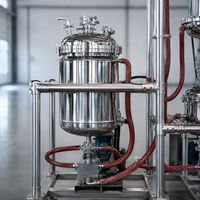 Évaporateur à film fouetté en acier inoxydable avec pompe, facile à utiliser pour la concentration à l'échelle pilote