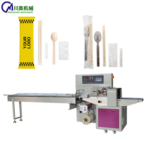 Hoàn toàn tự động dùng một lần đũa dao Gối máy cho bốn mảnh Bộ đồ ăn cho dịch vụ thực phẩm Giấy gói ghi nhãn - Product Image 1