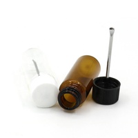 Récipients de poudre de médecine de bouteille en verre brun clair de 15ml avec couvercles avec cuillère