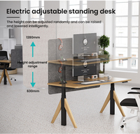Bureau debout électrique minimaliste en métal, hauteur réglable, bureau de bureau moderne, haute qualité, garantie 3-5 ans, idéal pour les tâches exigeantes