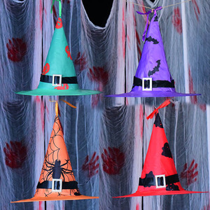 Kostum pesta Halloween bersinar, properti gaun pesta Halloween, topi penyihir bersinar gantung untuk anak-anak dan dewasa, dekorasi pohon <span class=keywords><strong>Prom</strong></span> - Product Image 5
