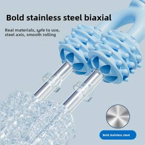 Bâton de massage de dent de loup à dix roues promotionnel transfrontalier Yoga Mace Sensory Calf Muscle Relaxation Roller Shaft Massager Gift - Product Image 3